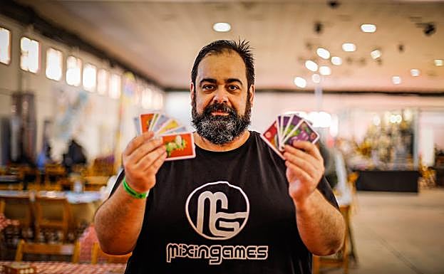 Sergio Herrera, en la zona Meeple Factory. 