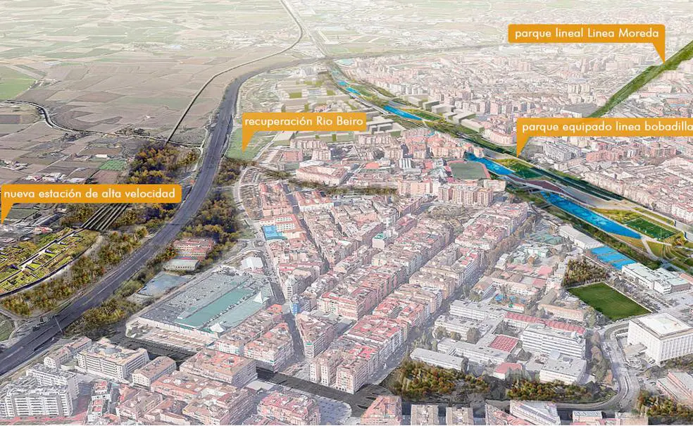 El plan para la nueva estación de tren incluye 172.000 metros de zonas verdes