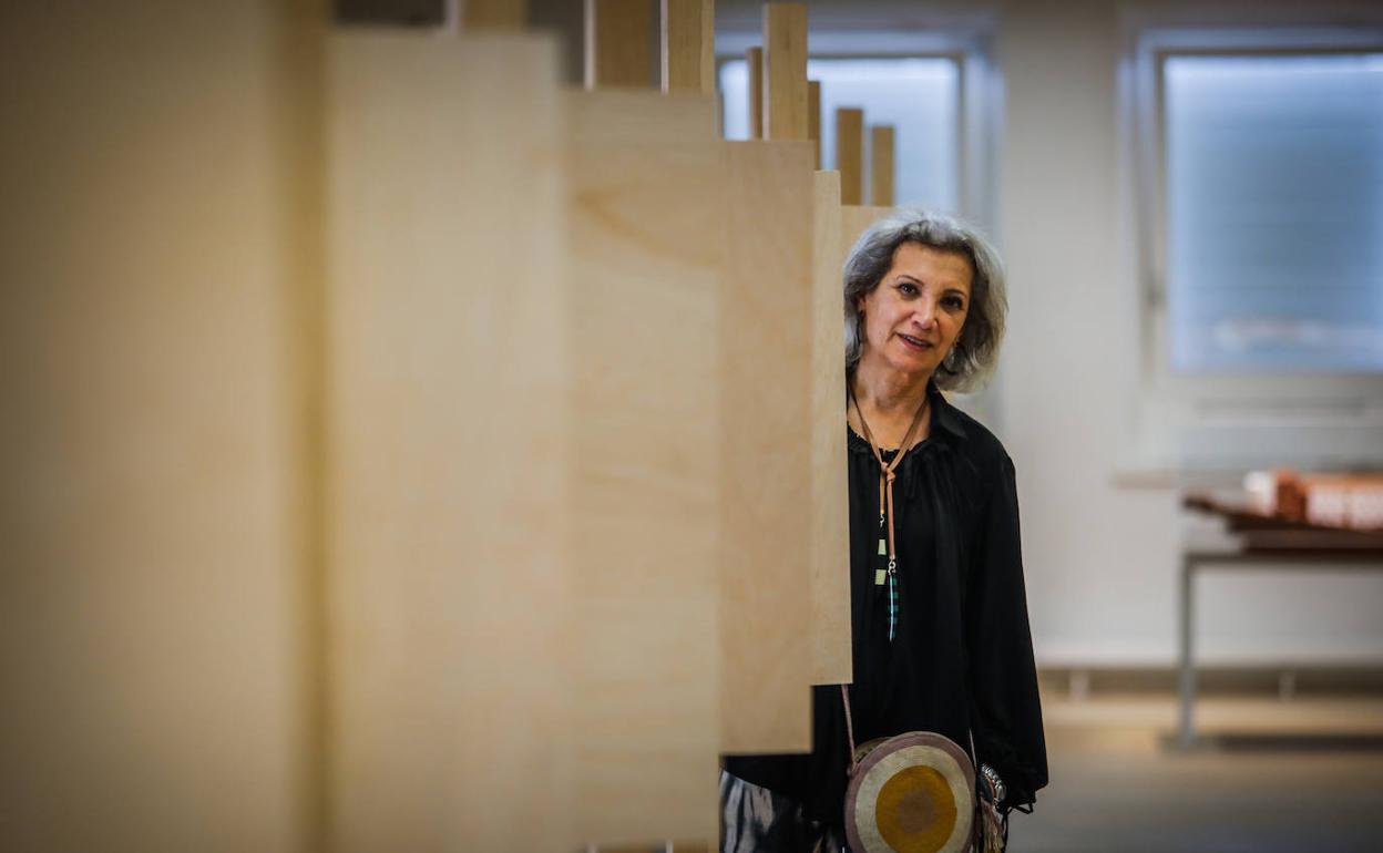 Carme Pinós, en la Escuela de Arquitectura de Granada.