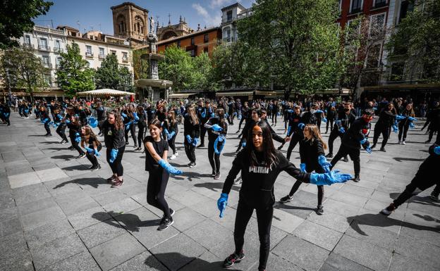 Momento del flashmob. 