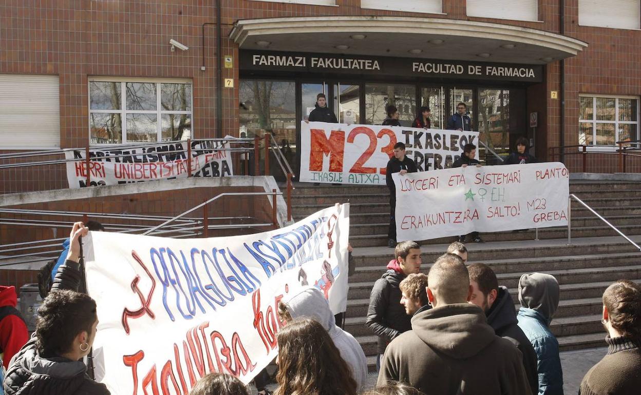 Imagen de archivo de una protesta estudiantil. 