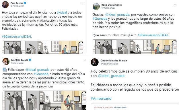 Algunas de las felicitaciones