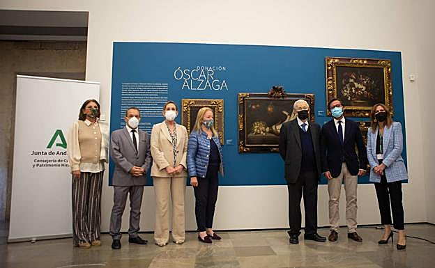 Autoridades, donantes y responsables del Museo. 