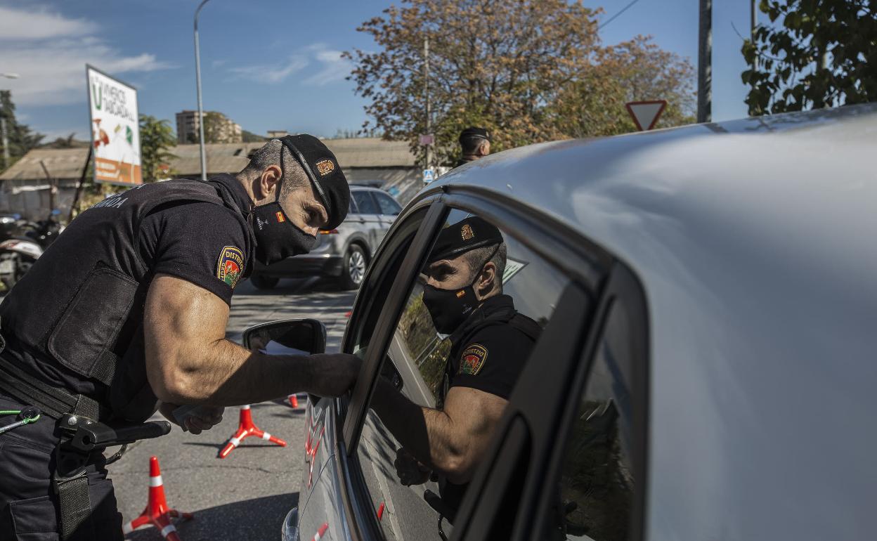 Control de la Policía Nacional durante el estado de alarma.