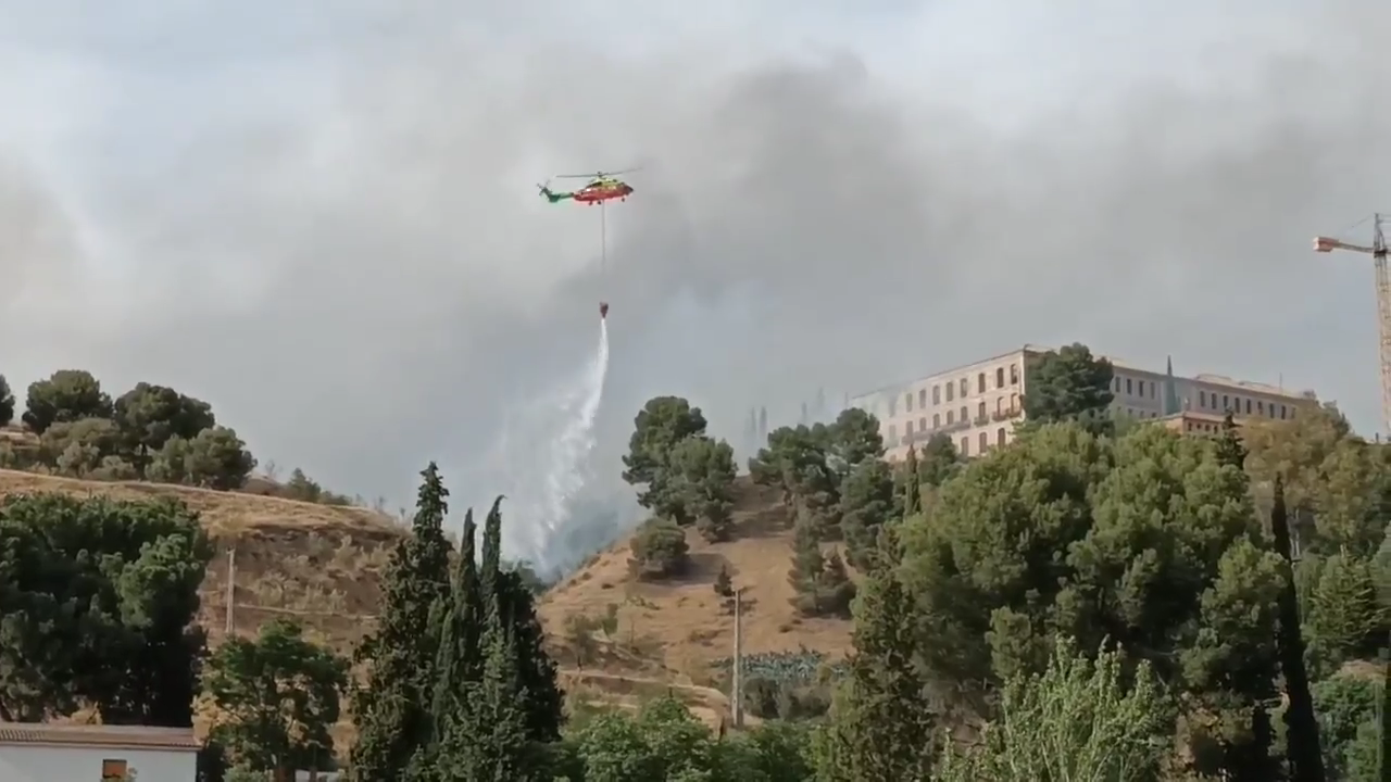 Los helicópteros descargan sobre la Abadía del Sacromonte