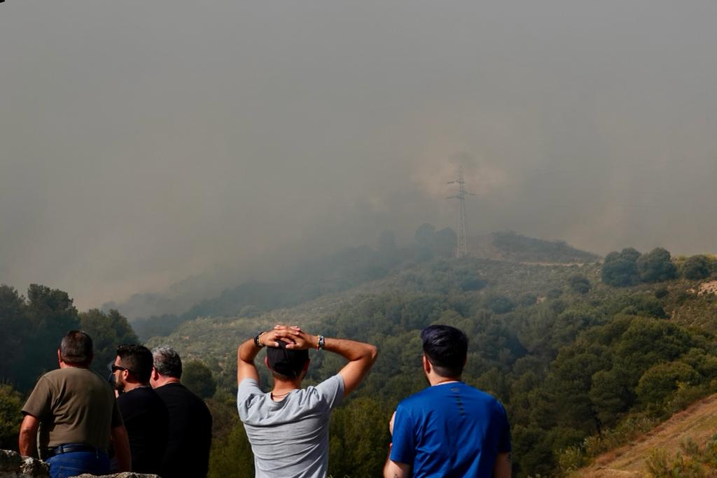 El fuego se ha originado en una zona cercana a viviendas y la Abadía del Sacromonte