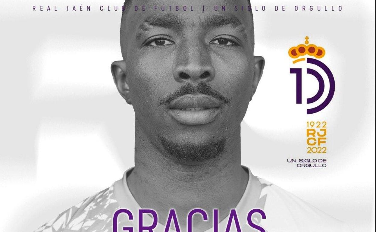 El Real Jaén despidió a Fofana a través de las redes sociales del club.