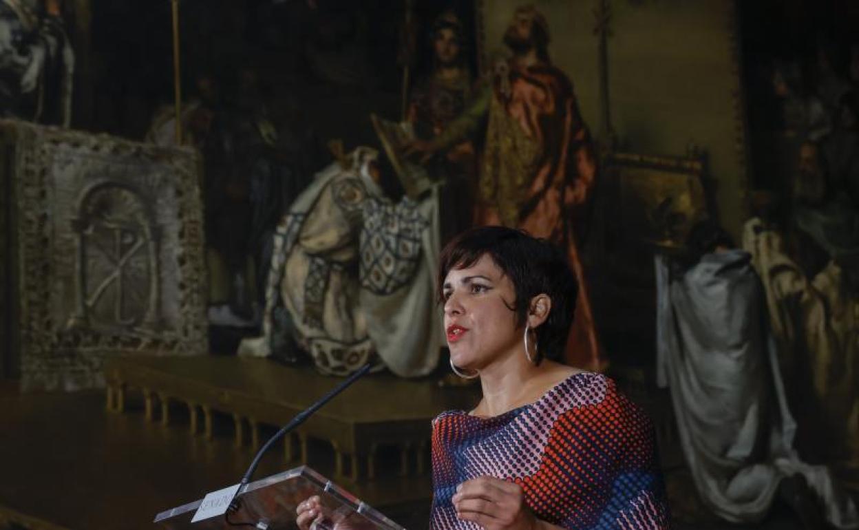 Teresa Rodríguez, candidata de Adelante Andalucía a la Presidencia de la Junta de Andalucía. 