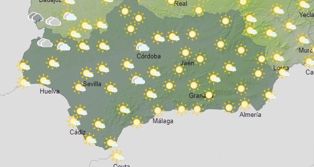 Estado del cielo en Andalucía este sábado