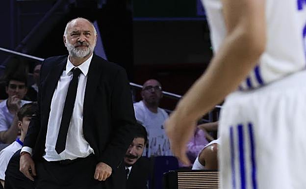 Pablo Laso, el pasado día 2 durante el Real Madrid-Baskonia de la Liga Endesa. 