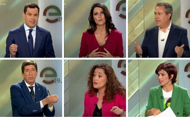 Candidatos a la Junta de Andalucía