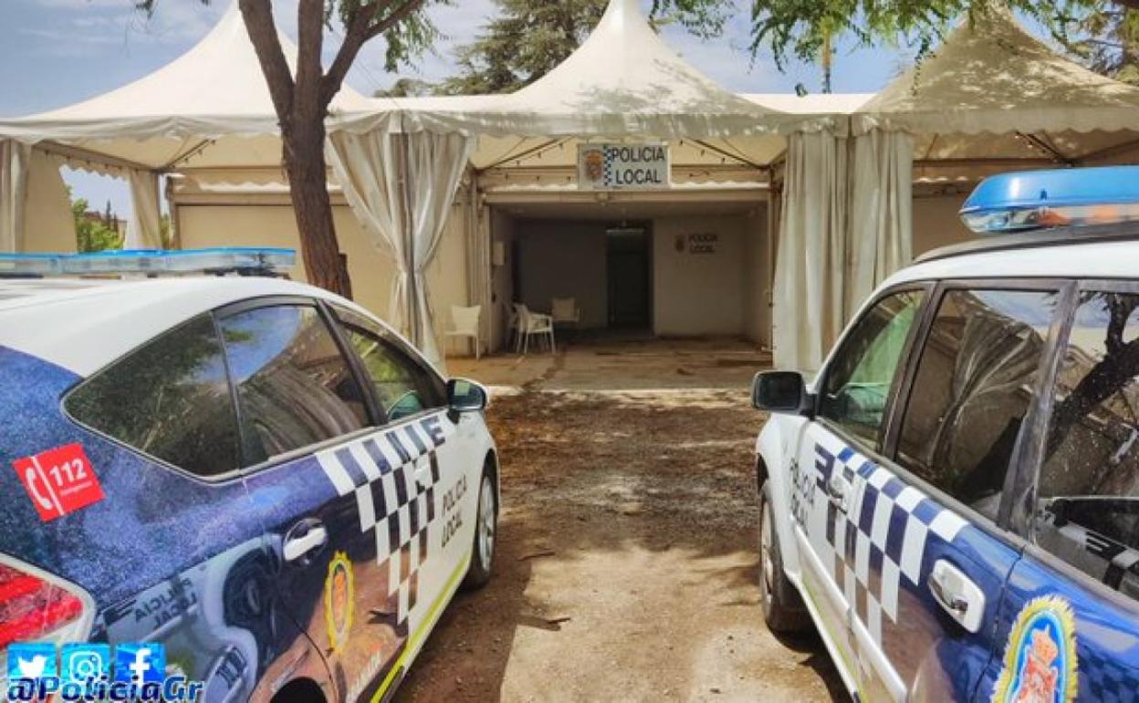 El 'cuartelillo' de la Policía Local de Granada en el Corpus.