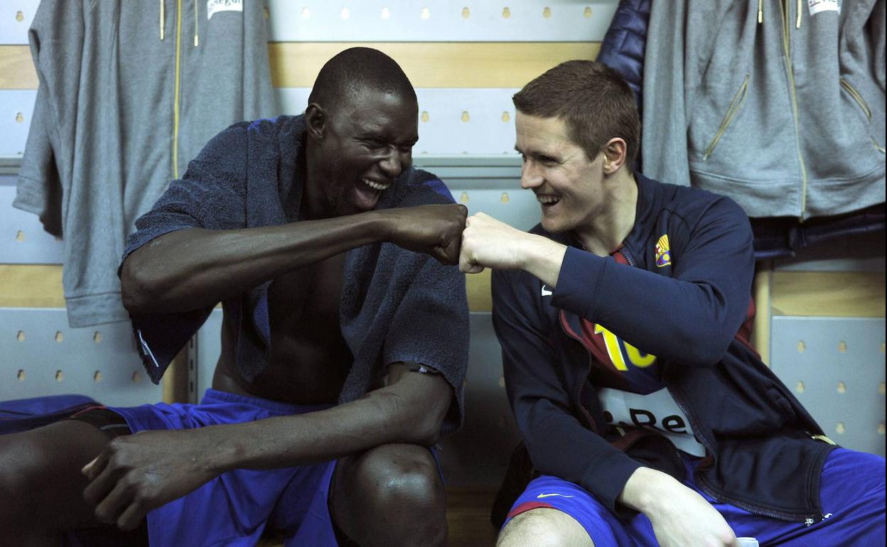 Jaka Lakovic, a la derecha, jugó en el Barça y ahora toma las riendas técnicas del Gran Canaria.