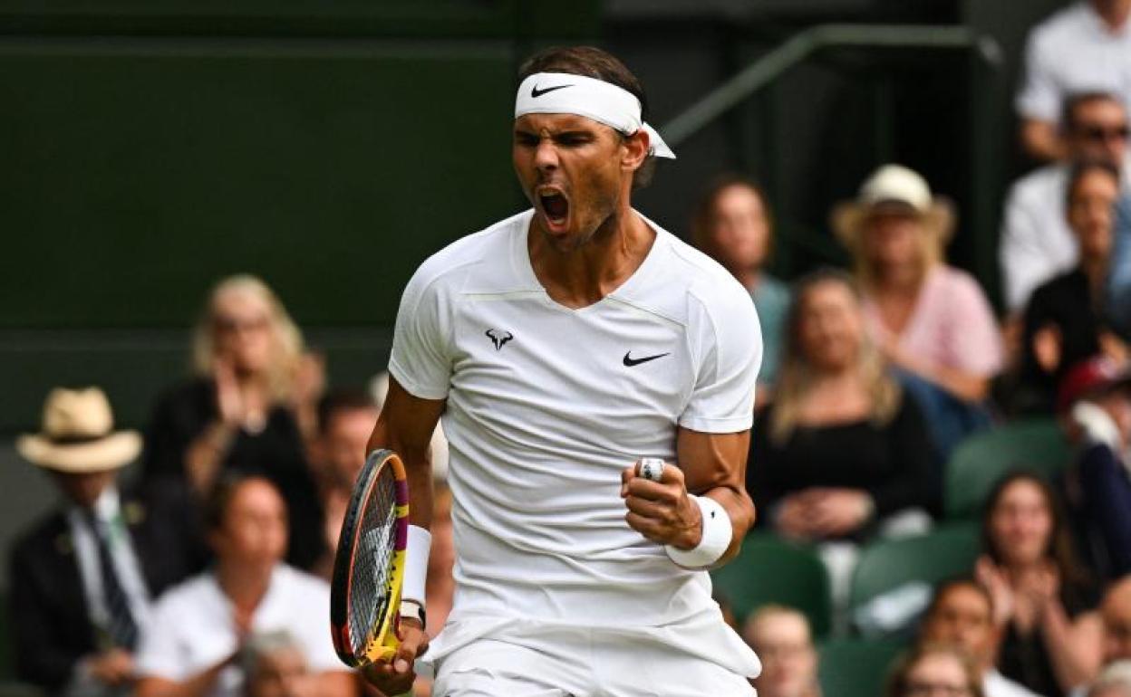 Rafa Nadal celebra un punto. 