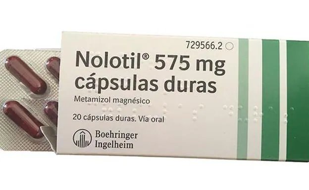 El Nolotil tiene un efecto que es el síndrome de hipersensibilidad medicamentosa