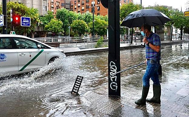 Efectos de la lluvia en Granada.