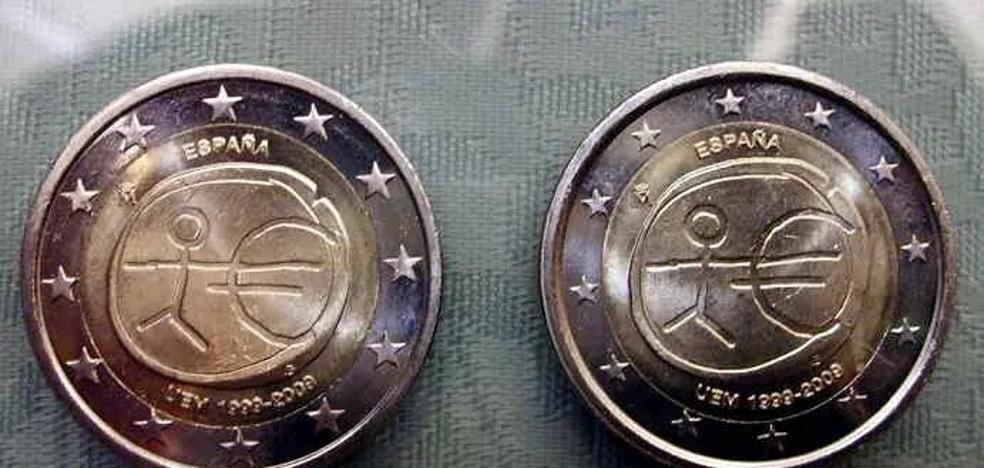 Moneda de 2 euros conemmorativa de la Unión Económica y Monetaria en 2009.