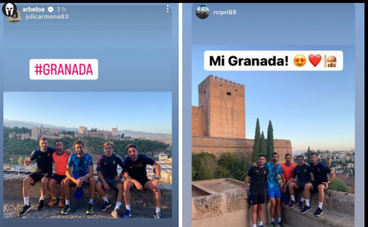 Historia de Instagram de Arbeloa en Granada. 