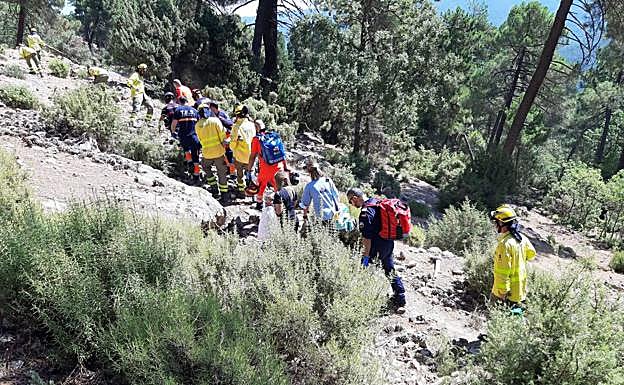 Actuación del Infoca en el rescate. 