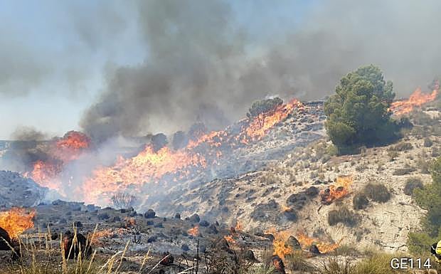 Incendio en Cortes de Baza. 