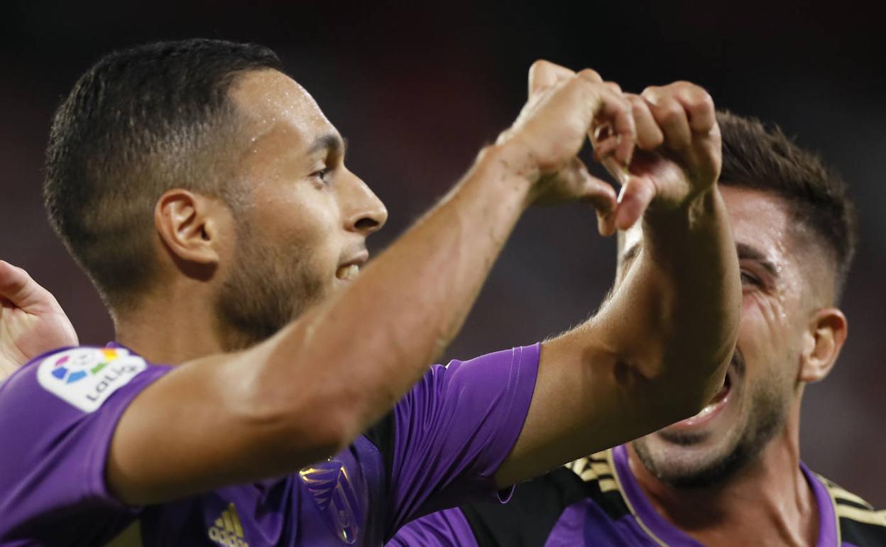 Anuar celebra el gol que le dio al Valladolid el único punto que tiene en su casillero. 