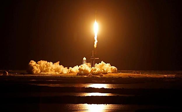 Despegue de una de las misiones de SpaceX.