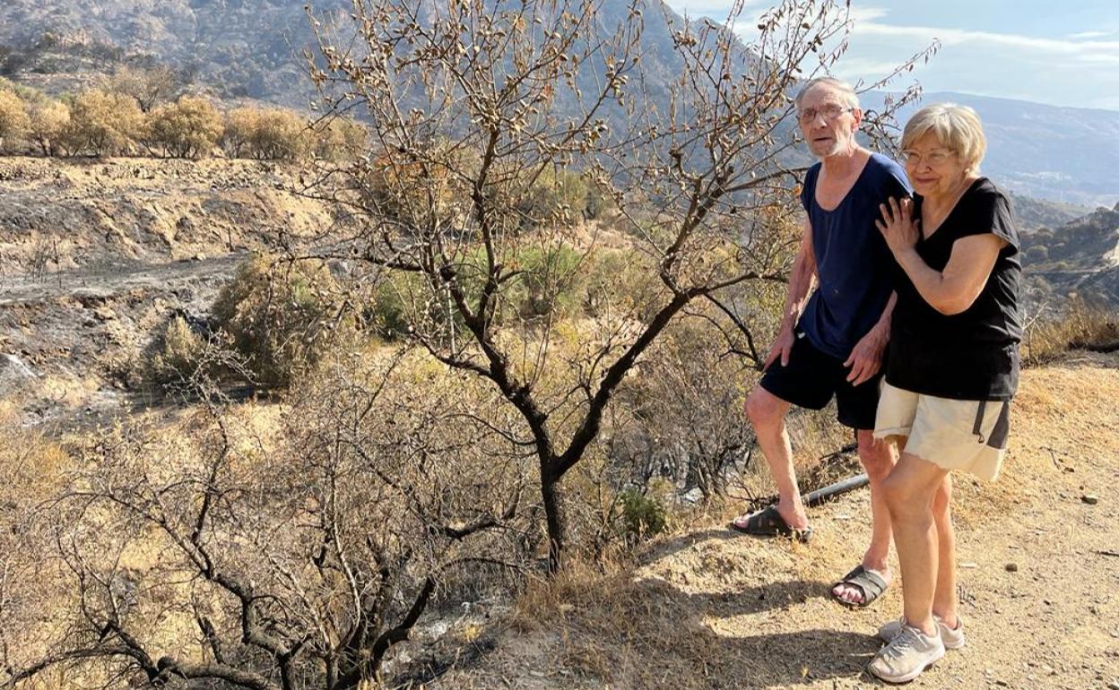 Afectados por el incendio de Los Guájares.