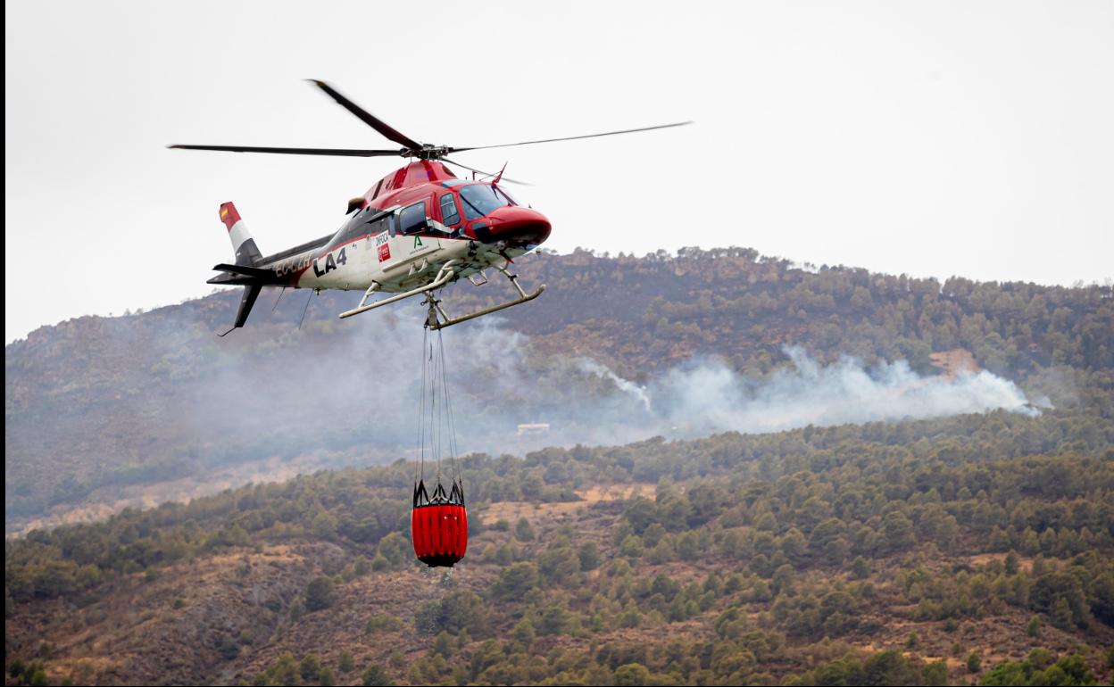 Fuego en el Valle de Lecrín.
