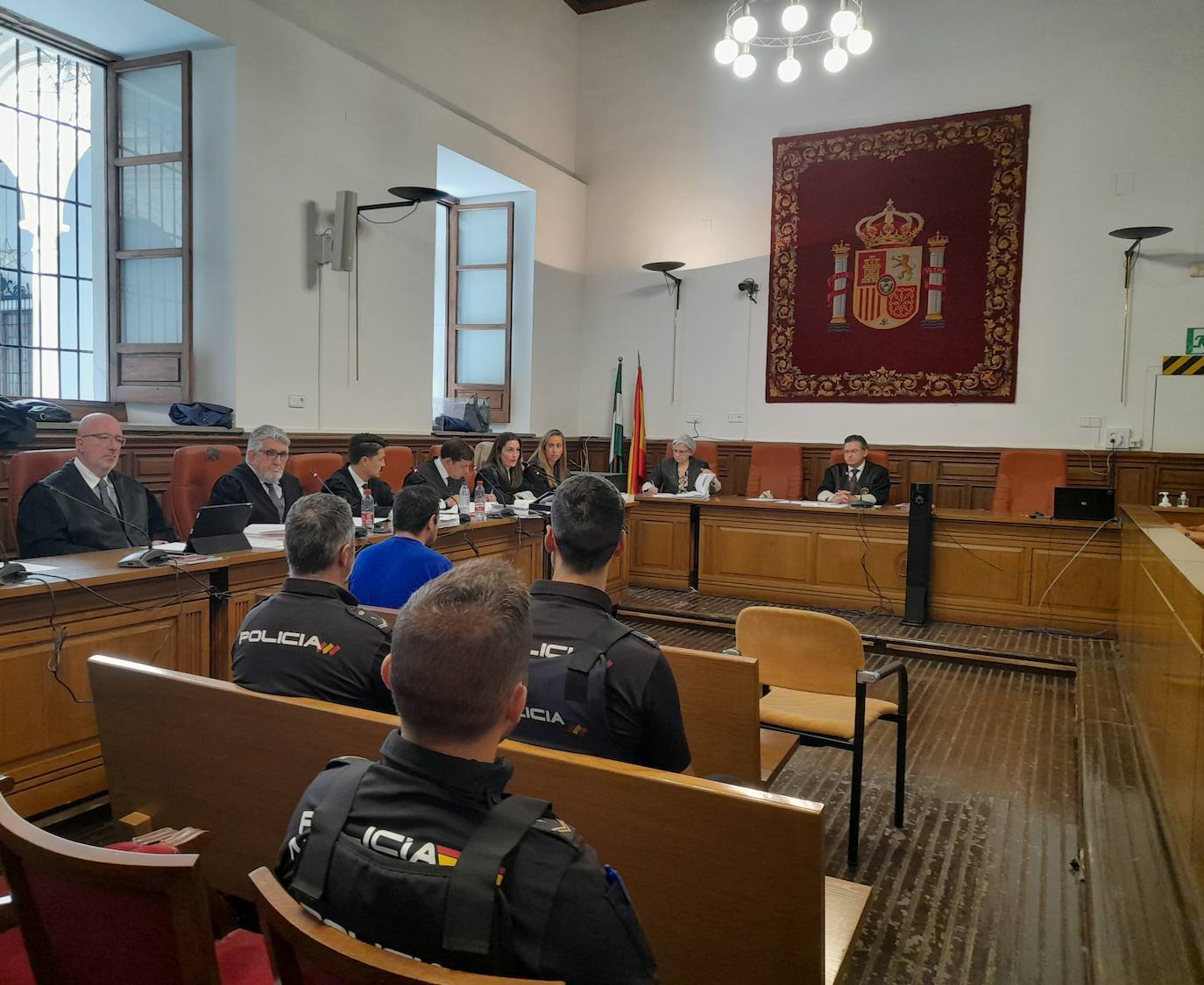 El acusado, durante la primera sesión del juicio, que comenzó este lunes. 