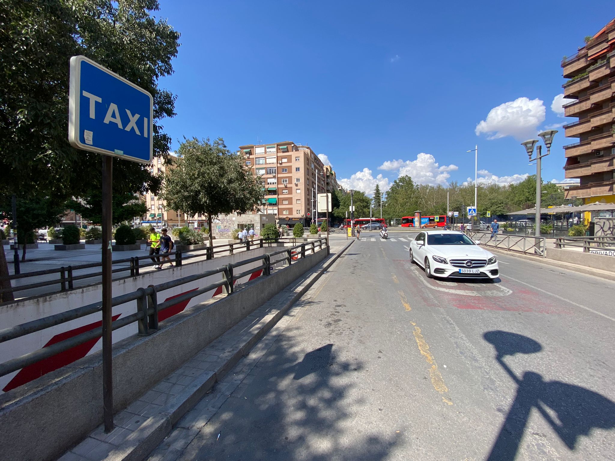 La parada de taxi de Plaza Einstein este jueves.