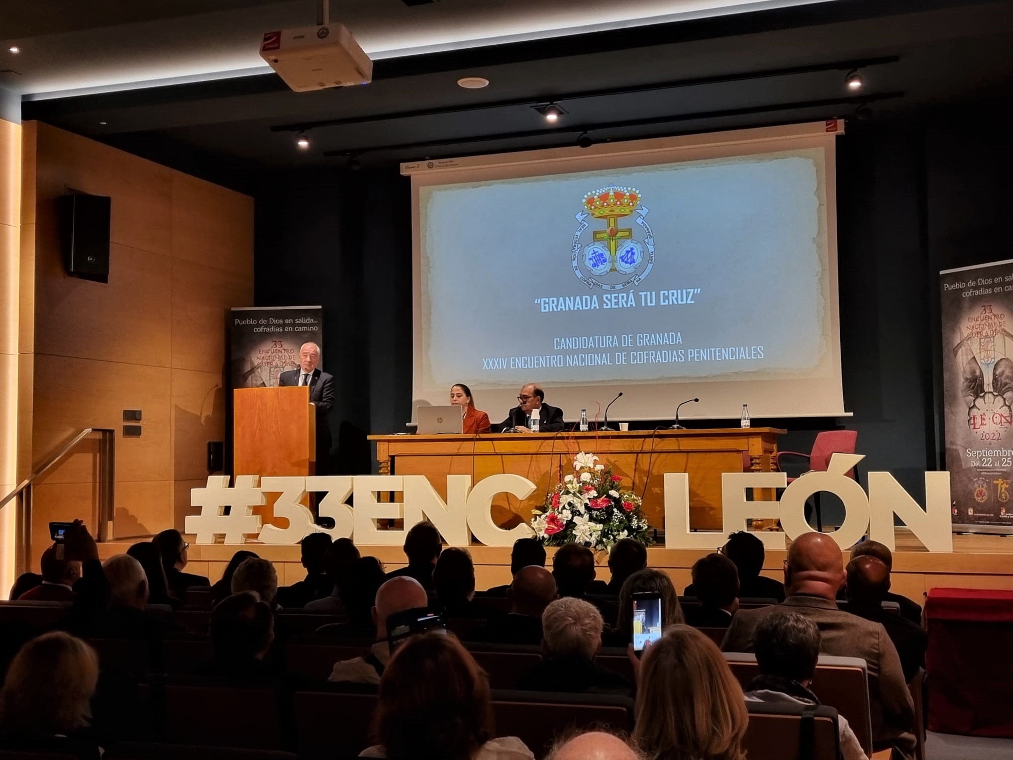 Un instante del Encuentro Nacional de Cofradías celebrado este otoño de 2022 en León.