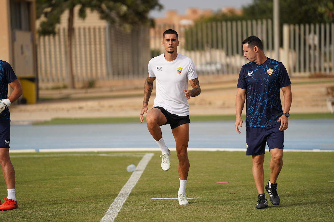 Momento de la sesión de entrenamiento de los rojiblancos.