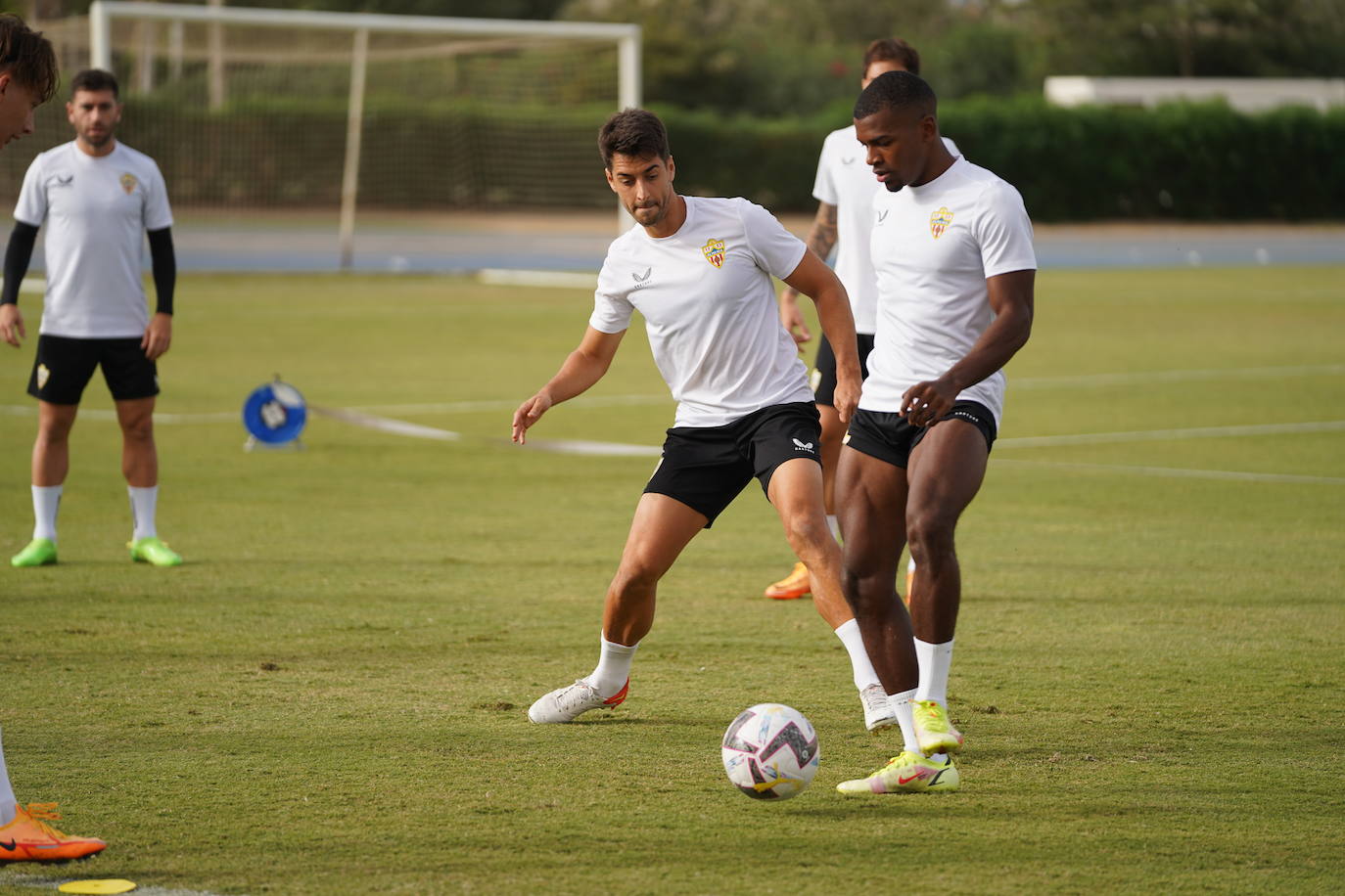Momento de la sesión de entrenamiento de los rojiblancos.