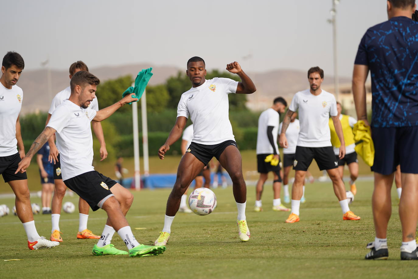 Momento de la sesión de entrenamiento de los rojiblancos.