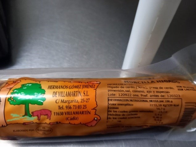 Una de las morcillas retiradas por Listeria. 