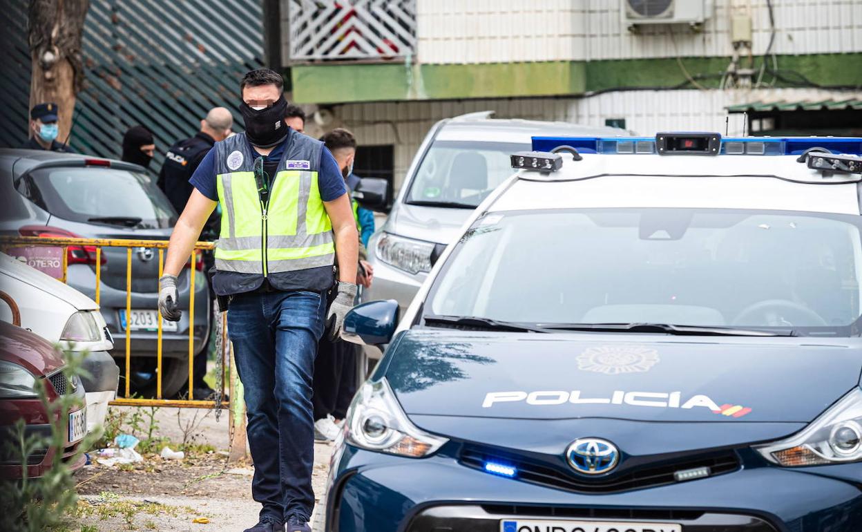 Policía Nacional en una operación anterior contra el narcotráfico.