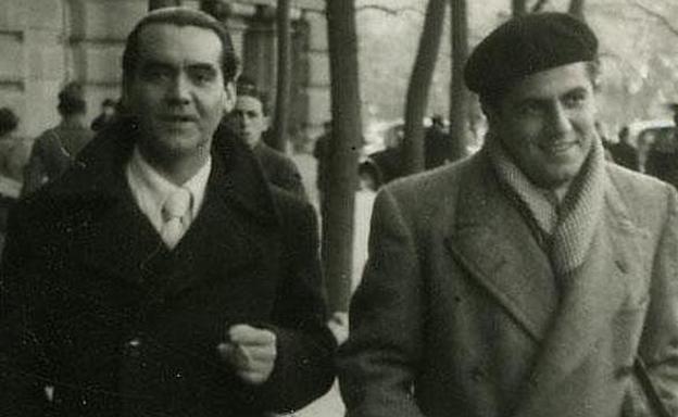 Lorca y Rafael Rodríquez Rapún en Madrid. 