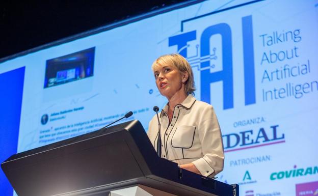 Carme Artigas, secretaria de Estado de Digitalización e Inteligencia Artificial, durante su intervención en TAI