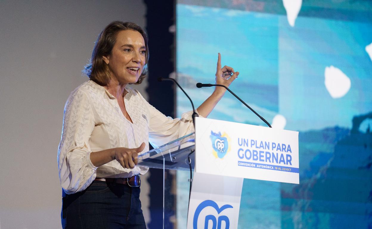 Gamarra participa el sábado pasado en un acto del PP en Santa Cruz de Tenerife. 