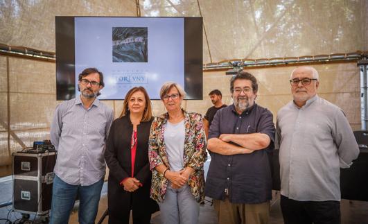 Emilio Caro, María del Mar Villafranca, María de Leyva, Jos´e Vallejo y Luis Ruiz, en la presentación de las rutas.