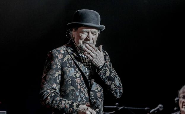 Joaquín Sabina durante uno de sus últimos conciertos en Madrid.