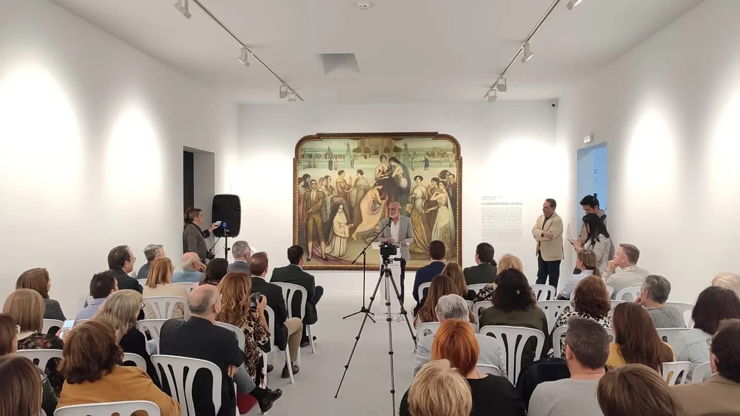 Presentación del cuadro de Romero de Torres en Olula del Río. 