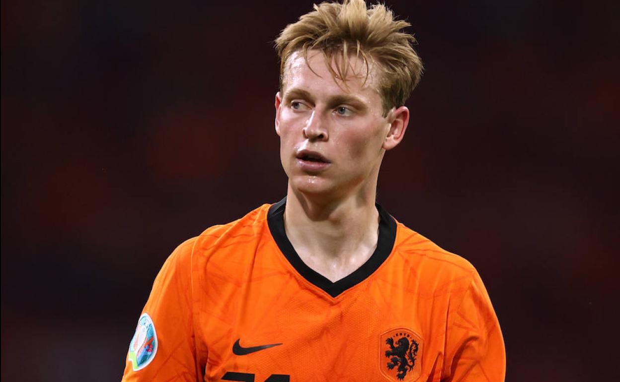 Frenkie de Jong, con la camiseta de Países Bajos. 