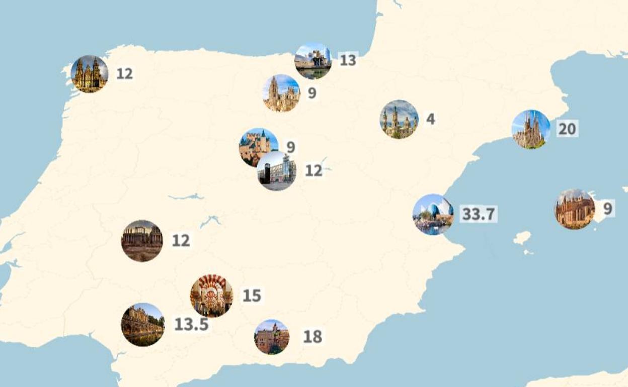 ¿Cuánto cuestan los monumentos más visitados de España y el mundo?