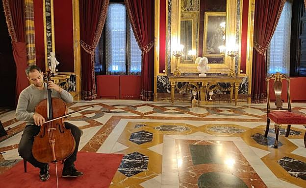 Pastrana, en la sala durante uno de los ensayos. 