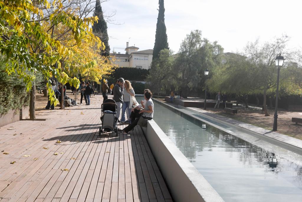 Parque zen del Realejo tras la remodelación. 