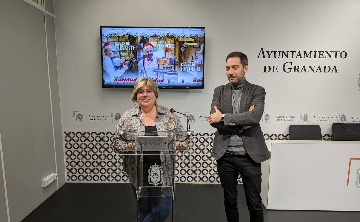 Los concejales Ana Muñoz y Eduardo Castillo, este miércoles.