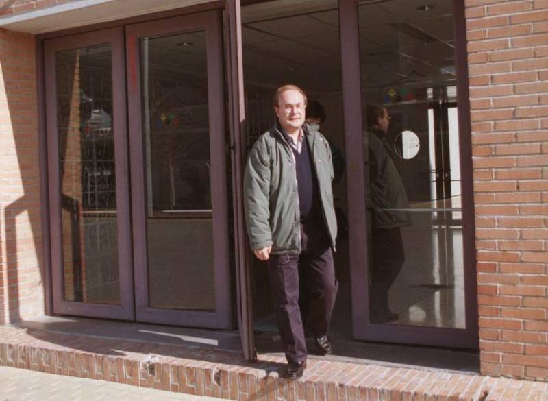 Miguel Ángel Martín sale del Palacio de los Deportes. 