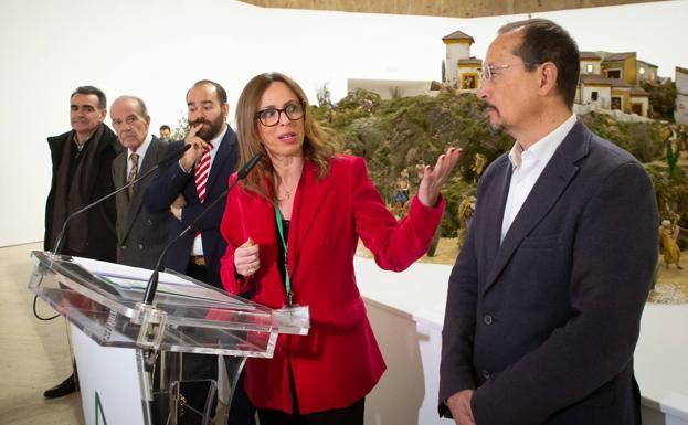 Rocío Díaz, esta mañana en la presentación de la exposición. 