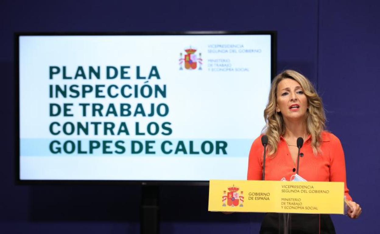 La ministra de Trabajo, Yolanda Díaz. 